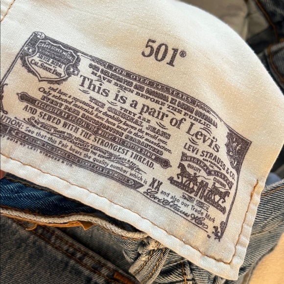 Levi’s 501 waist 33 blue denim jeans - Picture 7 of 14